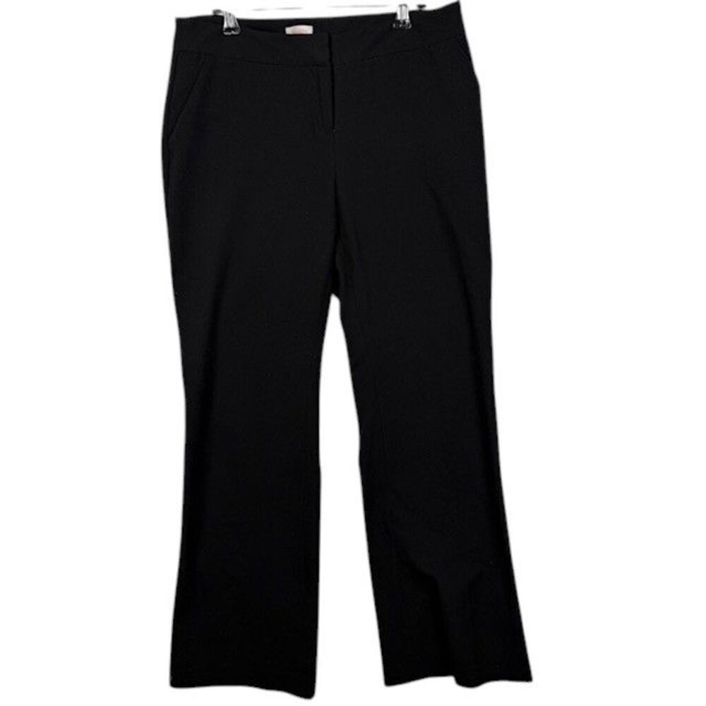 Laundry by Shelli Segal Trouser Dress Pants‎ Black Hailee Modern Flare Size 4R